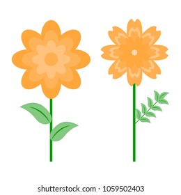 Application of flowers, vectorial image, can be used as stickers and when decorating advertising, printing and websites