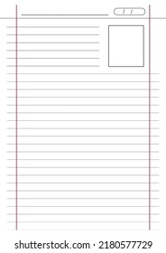 Application form blank page design. Empty sheet template of the application form. Date and heading are included