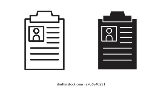 Application form icon concept outline symbol design. Simple element illustration.
