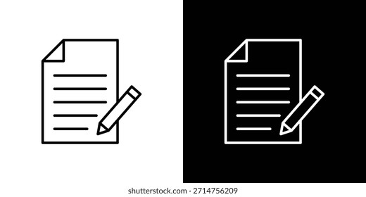 Application form icons. line drawing vector icons