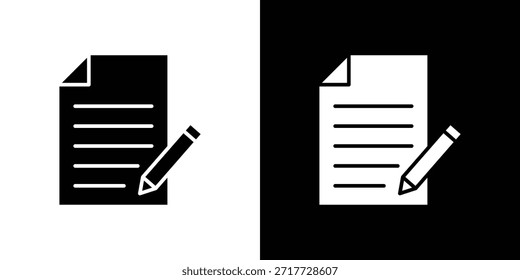 Application form icons silhouette design. Black and white Glyph Symbol.