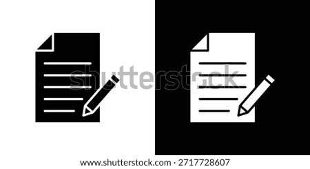Application form icons silhouette design. Black and white Glyph Symbol.