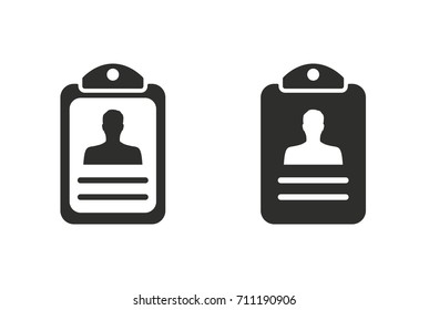 Application form vector icon. Black illustration isolated on white background for graphic and web design.