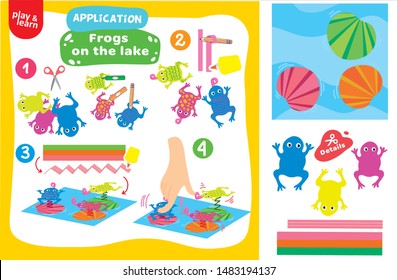 Application Frogs on Lake Game Printable Worksheet