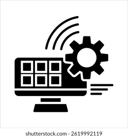 Icono de glifo de aplicación. Ilustración vectorial simple sobre fondo blanco