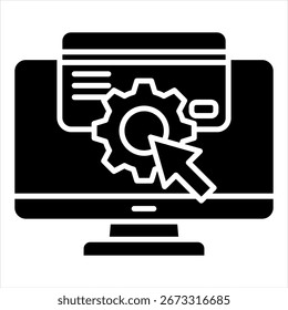 Application Glyph Icon Vector Illustration