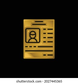 Application gold plated metalic icon or logo vector