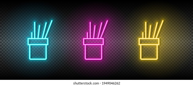 application, graphic, tools vector icon yellow, pink, blue neon set. Tools vector icon