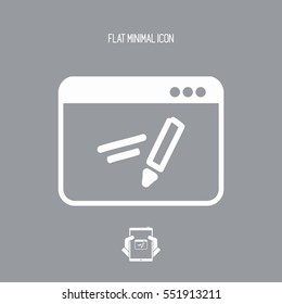 Application for handwrite - Vector flat icon