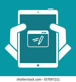 Application for handwrite - Vector flat icon