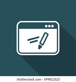 Application for handwrite - Vector flat icon