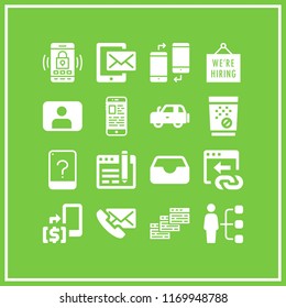 application icon. 16 application vector set. inbox, user, browser and browsers icons for web and design about application theme