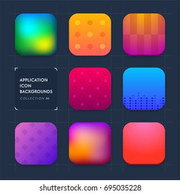 Application Icon Backgrounds Set 04 Stock Vector (Royalty Free ...