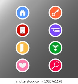 Application Icon Button set, Graphic Design for website, App, Vector Illustration