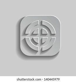 Application icon design in grey. EPS10 format. Transparencies used in multiply mode.