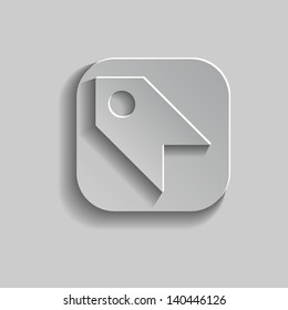 Application icon design in grey. EPS10 format. Transparencies used in multiply mode.