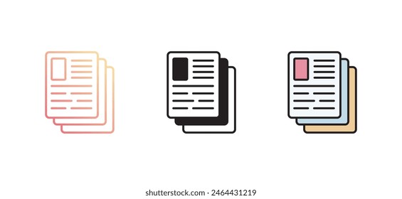 Application icon design with white background stock illustration