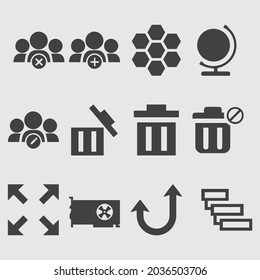 application icon in different style vector illustration. two colored and black application vector icons designed infilled, outline, line, and stroke style can be used for web, mobile. icon design 