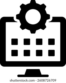Application Icon Glyph Vector Illustration