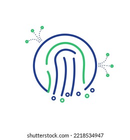Application icon ID. Fingerprint vector illustration usetable for your design or presentation or your web,apps