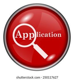 Application icon. Internet button on white background. 