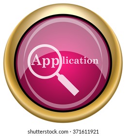 Application icon. Internet button on white background. EPS10 vector.
