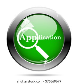 Application icon. Internet button on white background. EPS10 vector.
