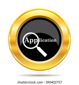 Application icon. Internet button on white background. EPS10 vector.
