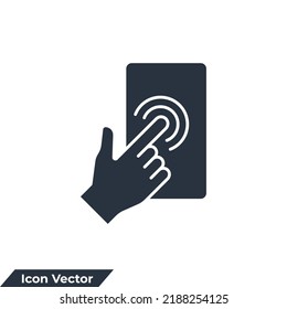 application icon logo vector illustration. Touch Screen symbol template for graphic and web design collection