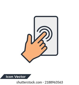 application icon logo vector illustration. Touch Screen symbol template for graphic and web design collection