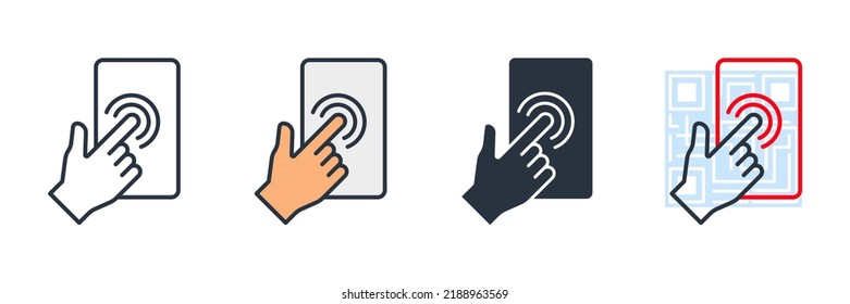 application icon logo vector illustration. Touch Screen symbol template for graphic and web design collection