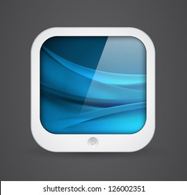 application icon - mobile tablet computer shape - vector