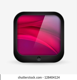 application icon - mobile tablet computer shape - vector