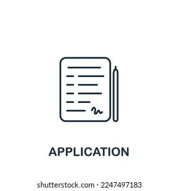 Application icon. Monochrome simple Recruitment icon for templates, web design and infographics