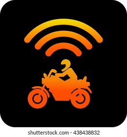 Icono de aplicación / Orden de motocicleta / Bicicleta Taxi Naranja