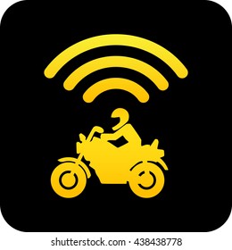 Application Icon / Motorcycle Order / Yellow Taxi Bike