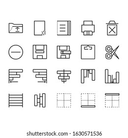 application icon part 1. perfect for application, web, logo and presentation template. icon collection line style