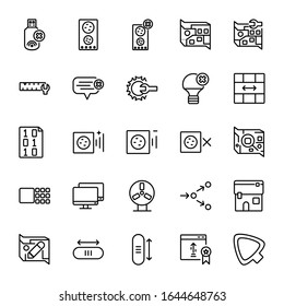 application icon part 12. perfect for application, web, logo and presentation template. icon collection line style