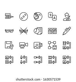 application icon part 7. perfect for application, web, logo and presentation template. icon collection line style