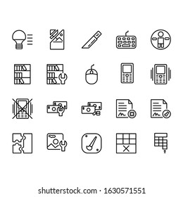 application icon part 8. perfect for application, web, logo and presentation template. icon collection line style