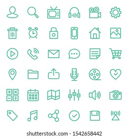 application icon set. 48 x 48 pixels perfect. 
 (Recommendations - Full Size 360 x 360 / Stroke 2px)