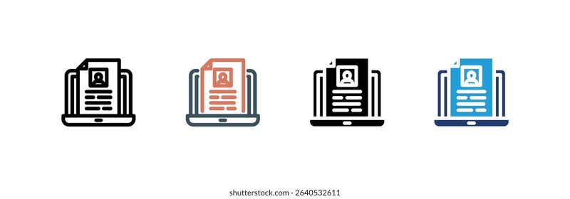 Application icon set multiple style collection. Vector illustration.