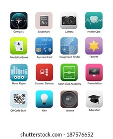 Application icon for Smart phone with White Background, Smart phone application icons, Mobile Phone Icons, icon app