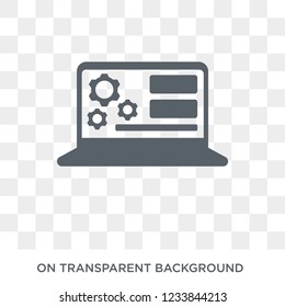 Application icon. Trendy flat vector Application icon on transparent background from Technology collection. 