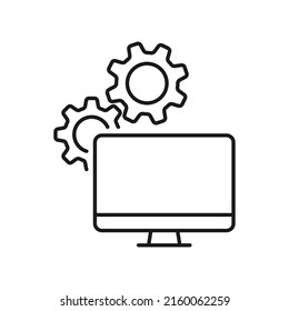 Application icon. Website programming and coding vector illustration.