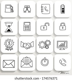 Application icons design set 1. Vector illustration.