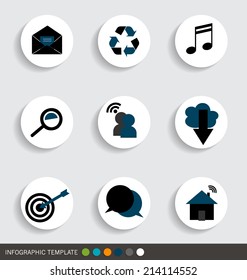 Application icons design. Vector illustration.