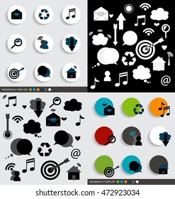 Diseño de iconos de aplicación. Ilustración del vector