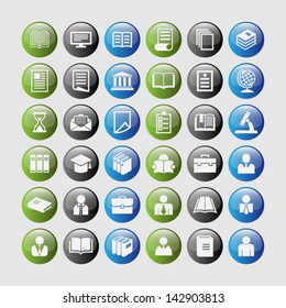 Application icons. Education and science.