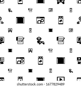 application icons pattern seamless. Included editable filled Website optimization, NPC, Game streaming, software, terms & conditions icons. application icons for web and mobile.